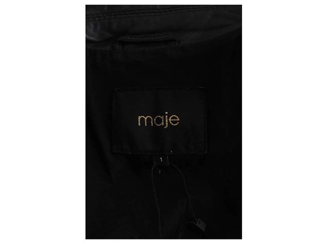 Maje Lederjacke Schwarz Größe S - Ansicht 5