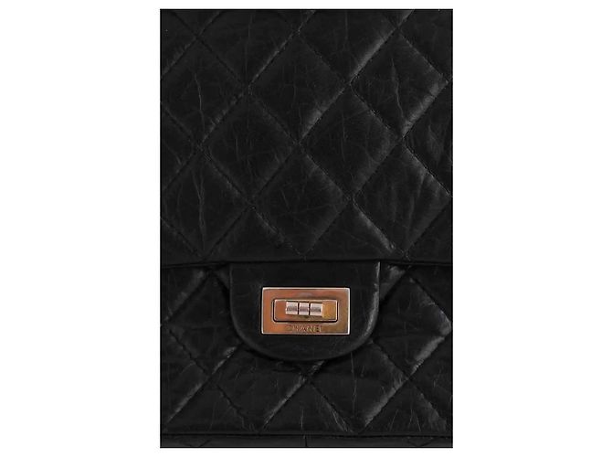 Chanel borsa 2.55 in pelle nera - vista 2