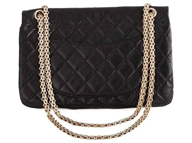 Chanel borsa 2.55 in pelle nera - vista 4