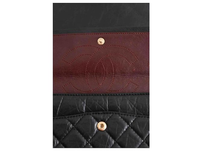 Chanel borsa 2.55 in pelle nera - vista 7