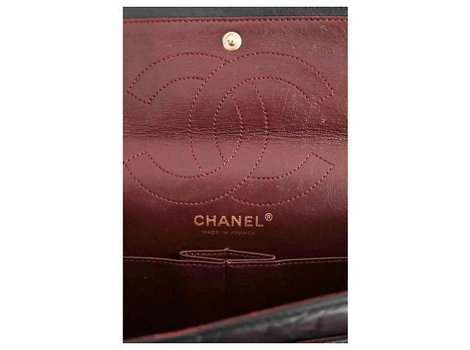 Chanel borsa 2.55 in pelle nera - vista 8