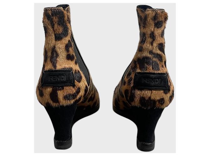Fendi Leopard- Stiefeletten T.38 - Ansicht 6