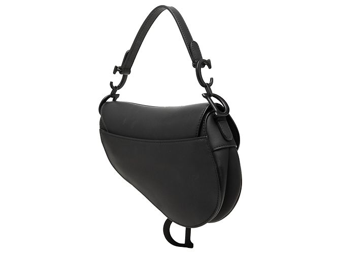 Borsa Saddle Mini in vitello ultra opaco nero Dior - vista 2