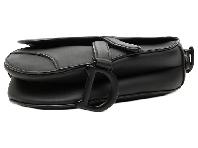 Borsa Saddle Mini in vitello ultra opaco nero Dior - vista 3