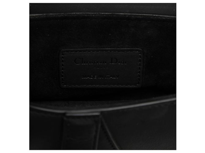 Borsa Saddle Mini in vitello ultra opaco nero Dior - vista 5
