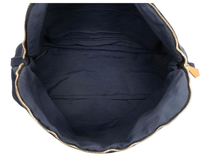 Necessaire da viaggio Hermès Toile Bolide Blue GM Vanity Bag - vista 4