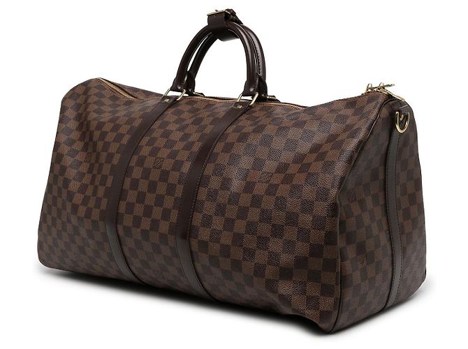 Borsa da viaggio Louis Vuitton Damier Ebene Keepall Bandouliere 55 Marrone - vista 2