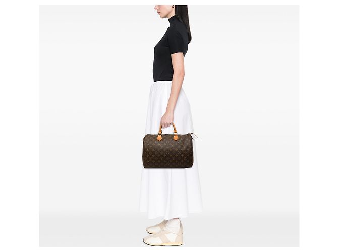 Borsa Boston Louis Vuitton Monogram Speedy 35 Marrone - vista 8