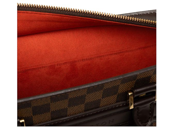 Borsa Tote Louis Vuitton Damier Ebene Venice Sac Plat GM Marrone - vista 5