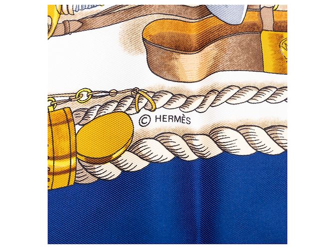 Hermès Musee Seidentuch Weiß 90 - Ansicht 6