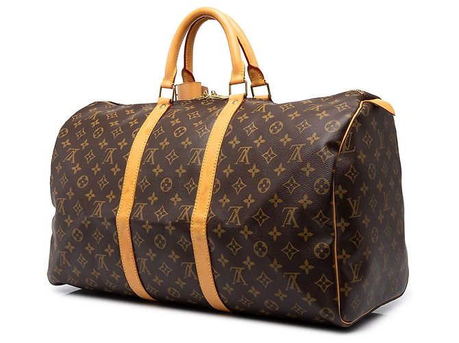 Borsa da viaggio Louis Vuitton Monogram Keepall 50 Marrone - vista 2