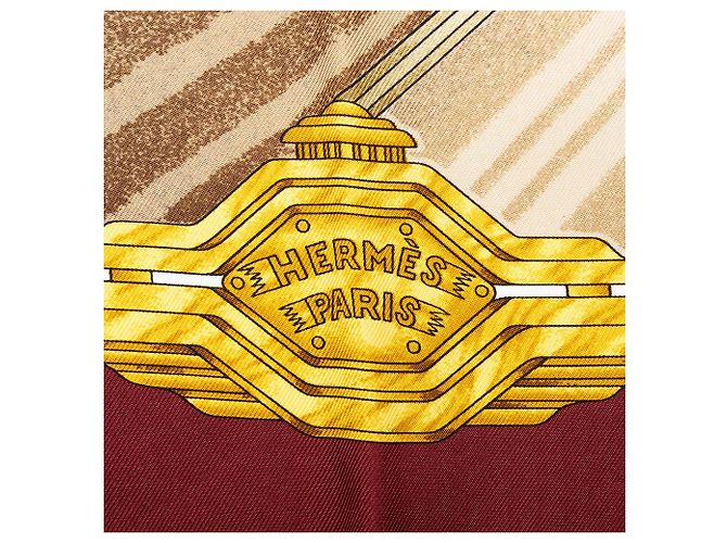 Foulard di seta Hermès Automobile rosso 90 - vista 5