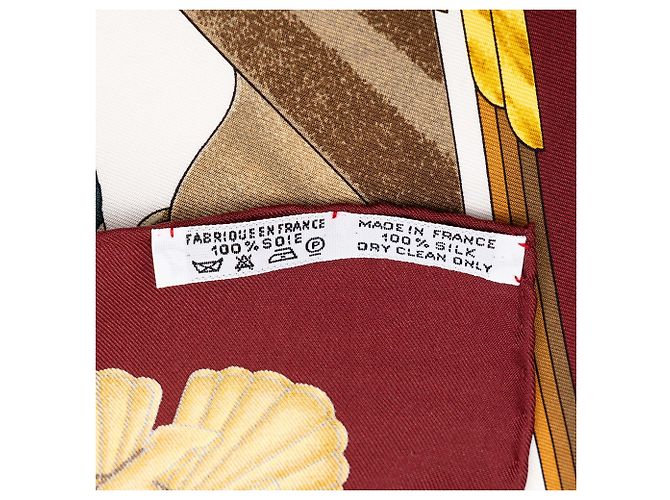 Foulard di seta Hermès Automobile rosso 90 - vista 7