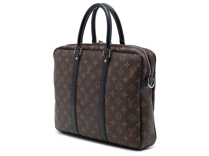 Borsa Business Porte Documents Jour Louis Vuitton Monogram Macassar Marrone - vista 2