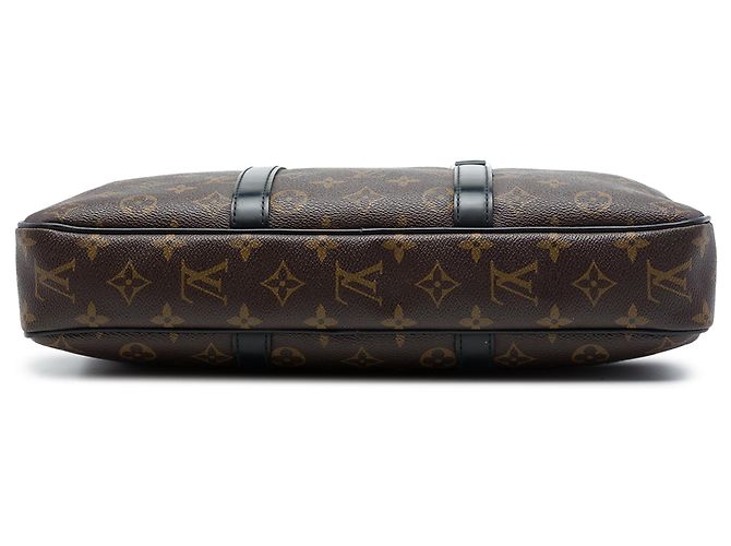 Borsa Business Porte Documents Jour Louis Vuitton Monogram Macassar Marrone - vista 3