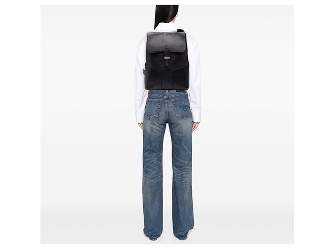 Borsa Sling Anagram in pelle nera LOEWE - vista 7