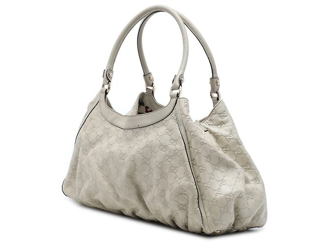 Borsa a tracolla Gucci Guccissima Abbey D Ring Bianca - vista 2