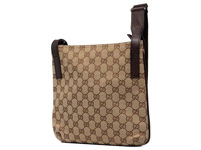 Borsa a Tracolla Gucci GG Canvas Beige - vista 2