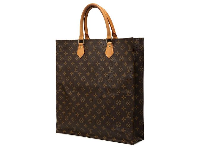 Borsa Tote Louis Vuitton Monogram Sac Plat Marrone - vista 2
