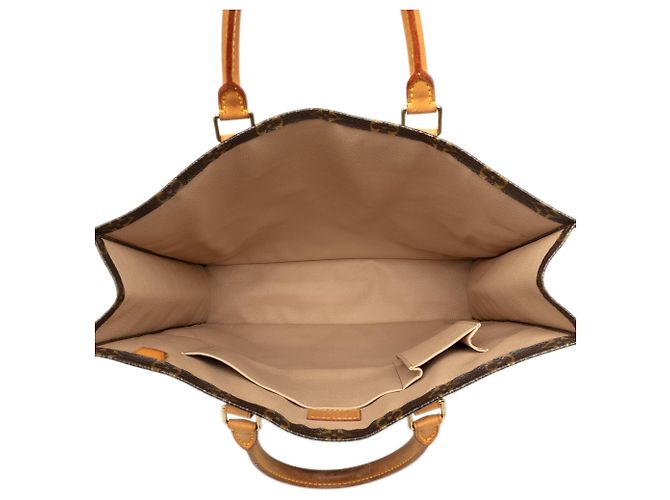 Borsa Tote Louis Vuitton Monogram Sac Plat Marrone - vista 4