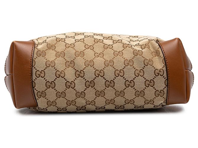 Borsa a tracolla Gucci GG Canvas Web beige - vista 3