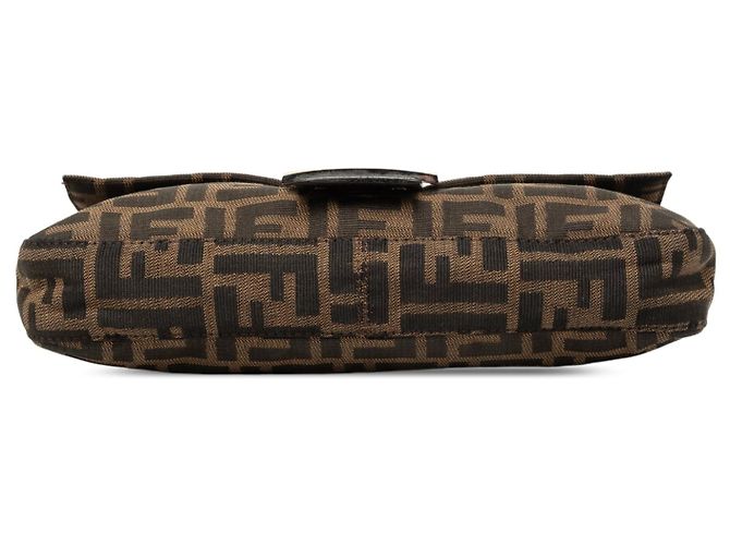 Borsa a spalla Baguette Fendi Zucca Canvas Marrone - vista 3
