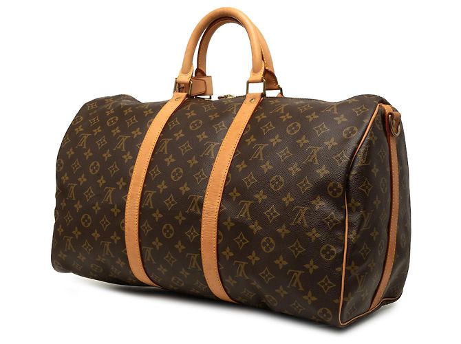 Borsa da viaggio Louis Vuitton Monogram Keepall Bandouliere 50 Marrone - vista 2