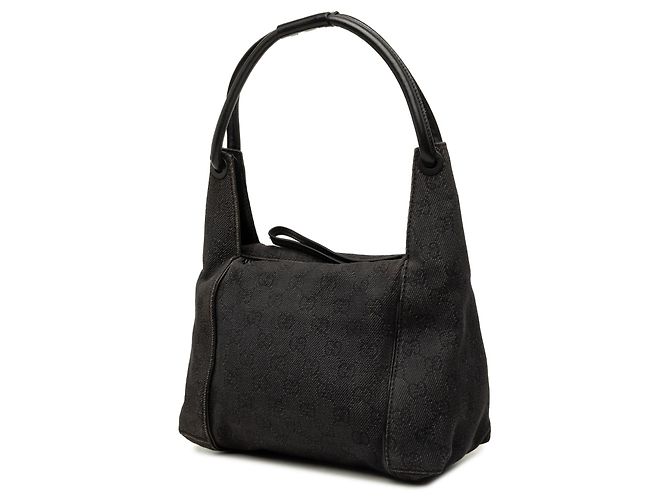 Borsa a mano Gucci GG Denim nera - vista 2