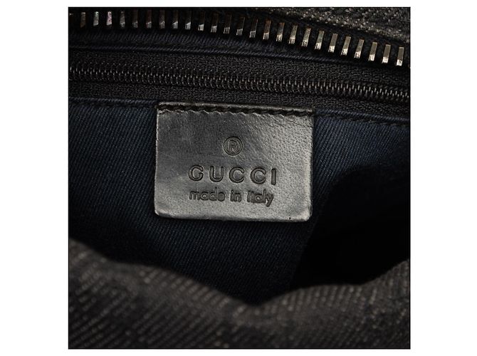 Borsa a mano Gucci GG Denim nera - vista 5