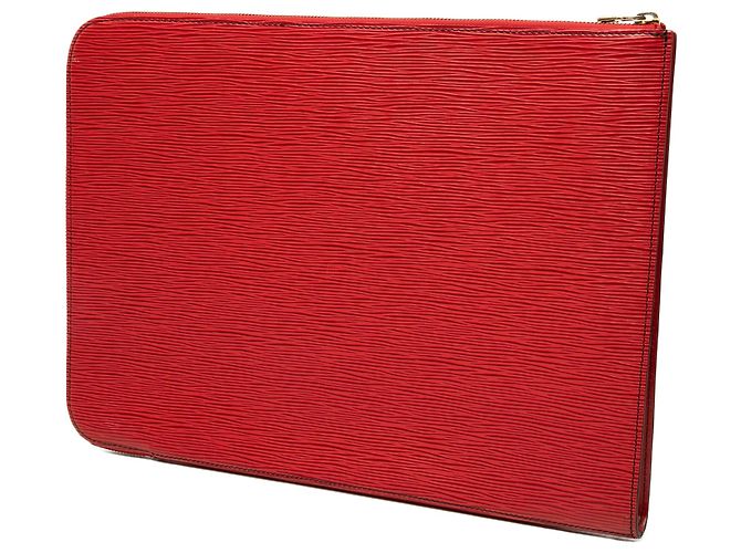 Borsa Clutch Portfolio Louis Vuitton Epi Rossa - vue 2
