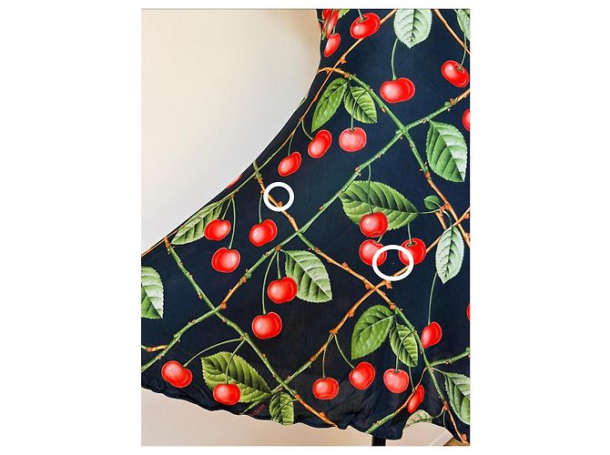Vestido Mini John Galliano Estampado de Cerezas y Leopardo - vista 10