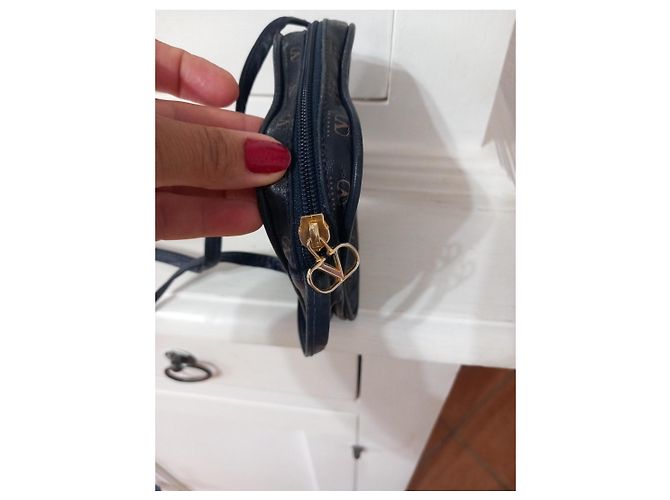 Borsa a tracolla Valentino Garavani pelle blu monogramma V - vista 4