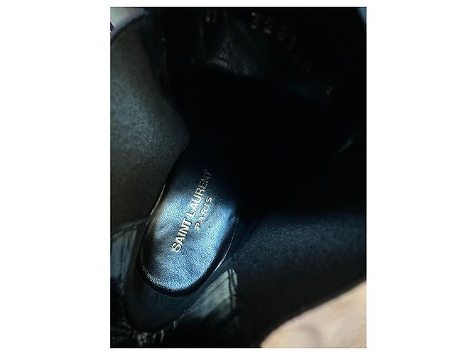 Autre Marque Saint Laurent Rock Chelsea Boots Python-Print Schwarz Gold - Ansicht 11