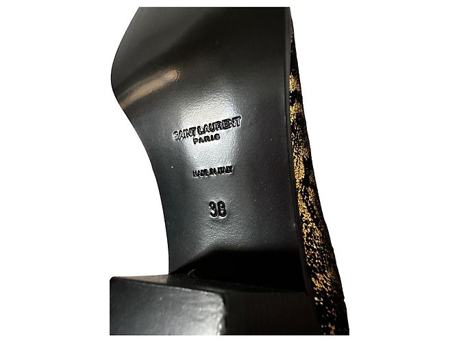 Autre Marque Saint Laurent Rock Chelsea Boots Python-Print Schwarz Gold - Ansicht 4