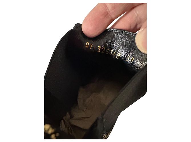 Autre Marque Saint Laurent Rock Chelsea Boots Python-Print Schwarz Gold - Ansicht 6