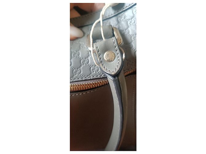Gucci Micro-GG graue Ledertasche - Ansicht 5