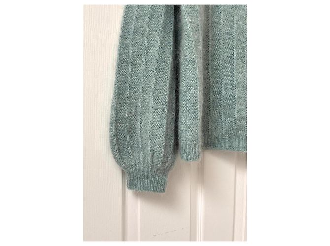 Sézane Aretha Mohair Strickpullover - Hellblau - Ansicht 8