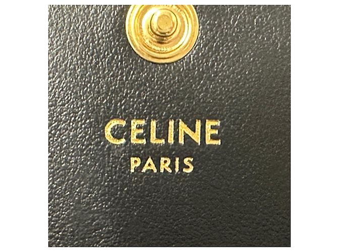 Céline Cartera bi-fold de cuero Celine Triomphe Design - vista 7