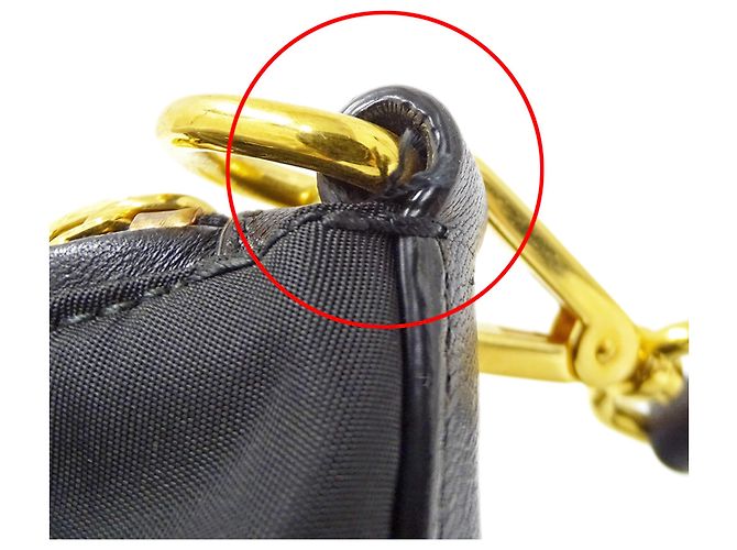 Borsa a mano Prada in nylon nero - vista 10
