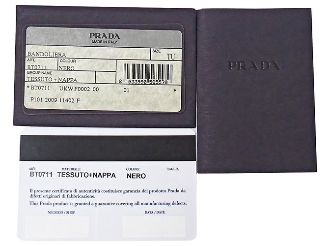 Borsa a mano Prada in nylon nero - vista 7