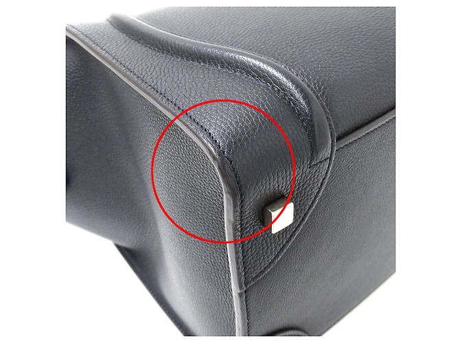 Céline Borsa a mano in pelle Celine in blu navy scuro e nero - vista 14