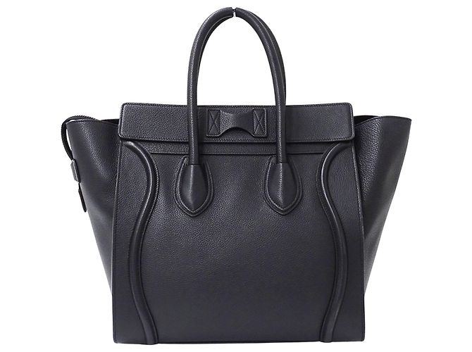 Céline Borsa a mano in pelle Celine in blu navy scuro e nero - vista 2