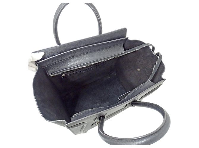 Céline Borsa a mano in pelle Celine in blu navy scuro e nero - vista 5