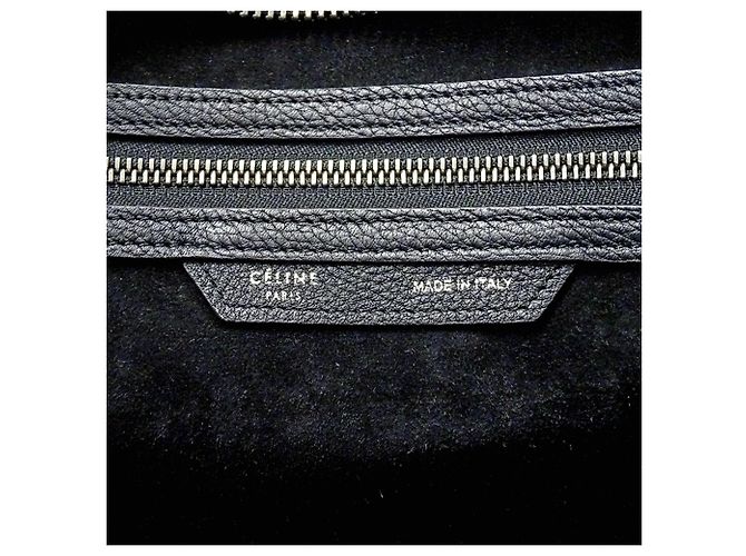 Céline Borsa a mano in pelle Celine in blu navy scuro e nero - vista 6