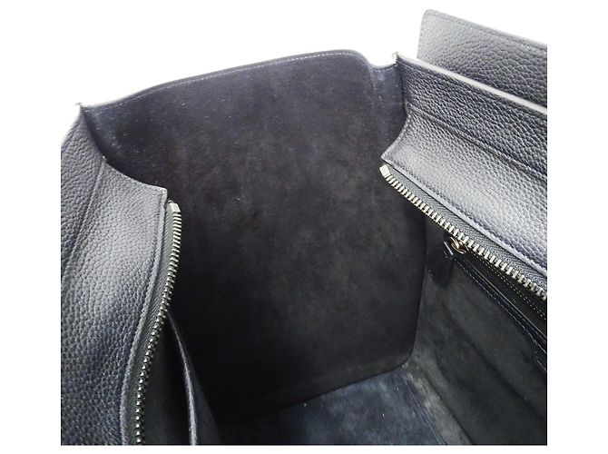 Céline Borsa a mano in pelle Celine in blu navy scuro e nero - vista 9