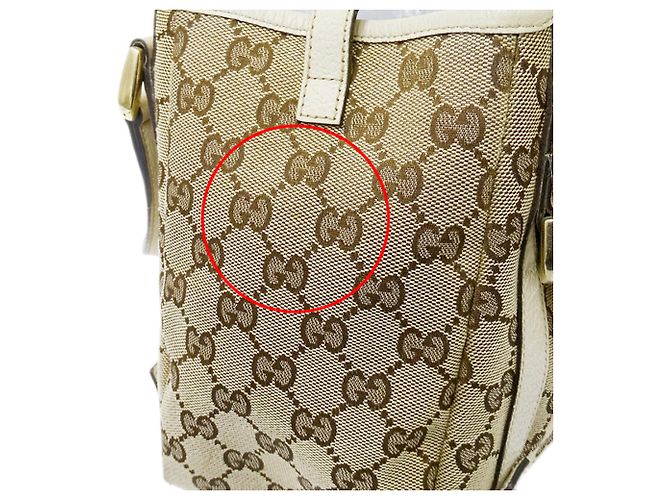 Borsa Gucci in tela GG beige e marrone - vista 11