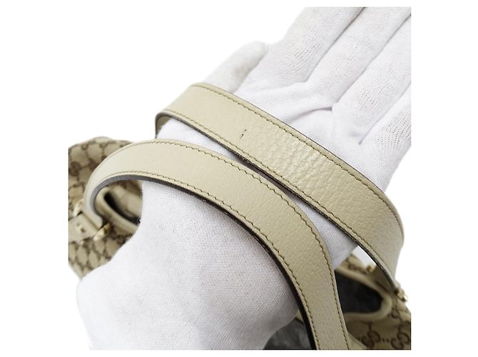 Borsa Gucci in tela GG beige e marrone - vista 14
