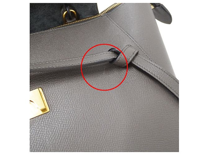 Céline Borsa a mano Celine in pelle grigia - vista 10
