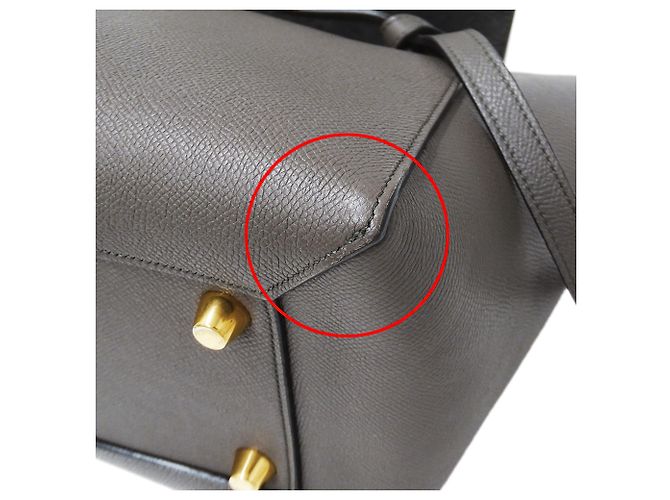 Céline Borsa a mano Celine in pelle grigia - vista 13