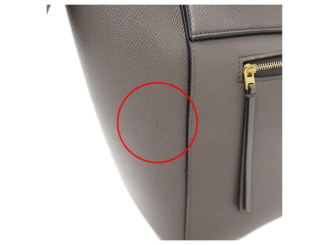 Céline Borsa a mano Celine in pelle grigia - vista 15